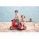 preview thumbnail 6 of 11, 6V Licensed Vespa Scooter Motorcycle with Sidecar for Kids, Dual Seats, Storage, Headlights, and Music 鈥?For Ages 3+ - Red