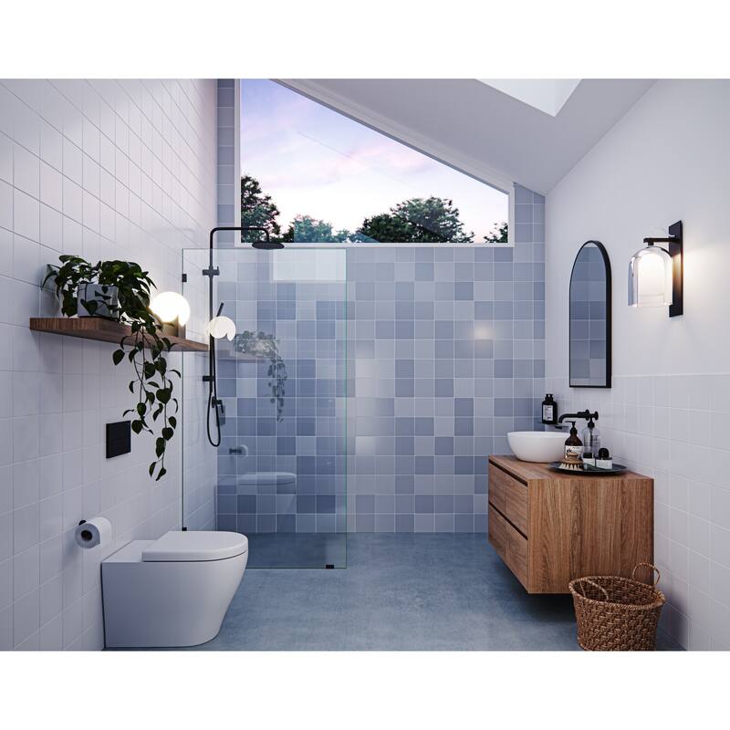Glass Warehouse 78" x 36" Frameless Shower Door - Single Fixed Panel