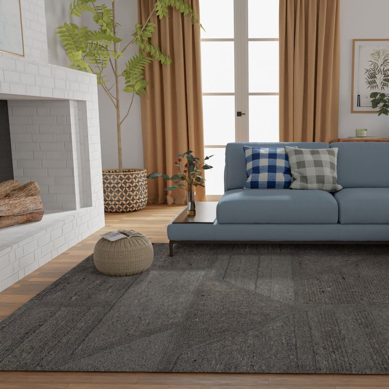 Alora Decor Lofton Geometric Hand-tufted Wool Rug