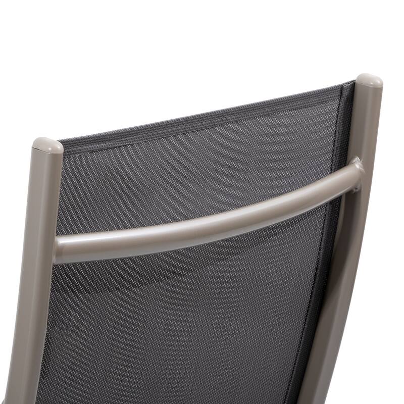 Outdoor Patio Cast Aluminum Swivel Bar Stools with Sunbrella Cushion