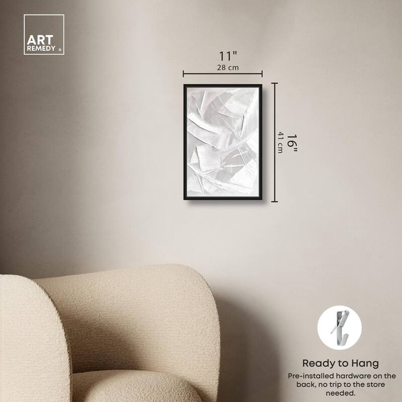 Thick White Texture II Canvas by Art Remedy