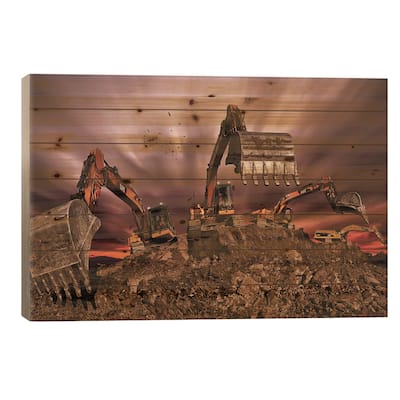 Invasion Print On Wood by Peter Majkut - Multi-Color
