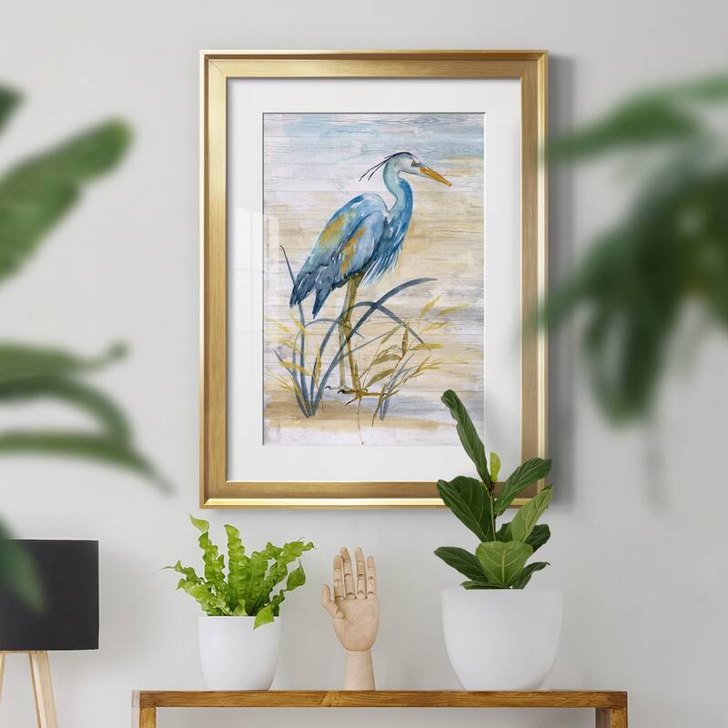 Blue Heron I Premium Framed Print - Ready to Hang