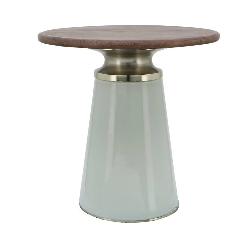 Sagebrook Home Modern Neutral Nebular Round Side and Coffee Table