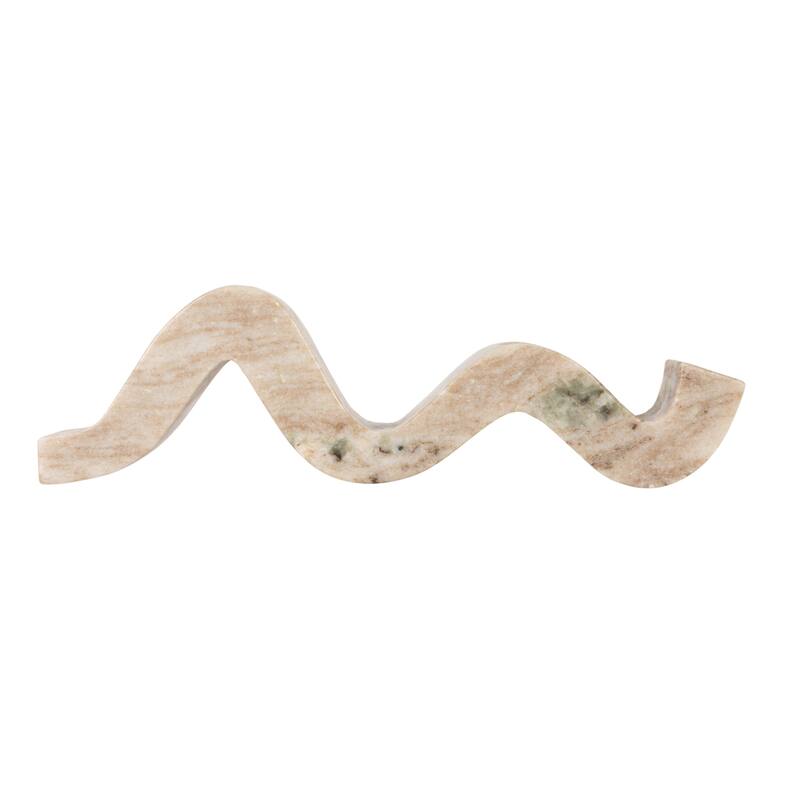 Marble Wave Double Taper Candle Holder - 14.5"L x 4.0"W x 2.0"H