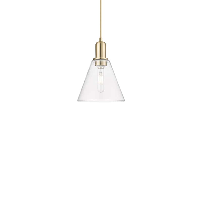 Innovations Lighting 716-1P-11-8 Berkshire Glass Pendant Berkshire - Champagne Bronze / Clear