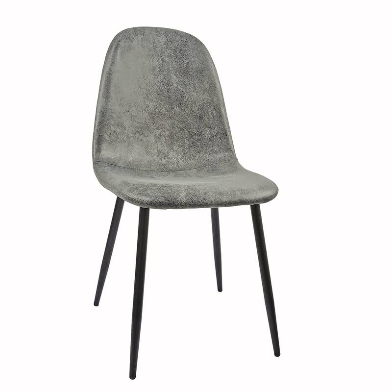 4PCS Suede Fabric Accent Chair With Metal Legs