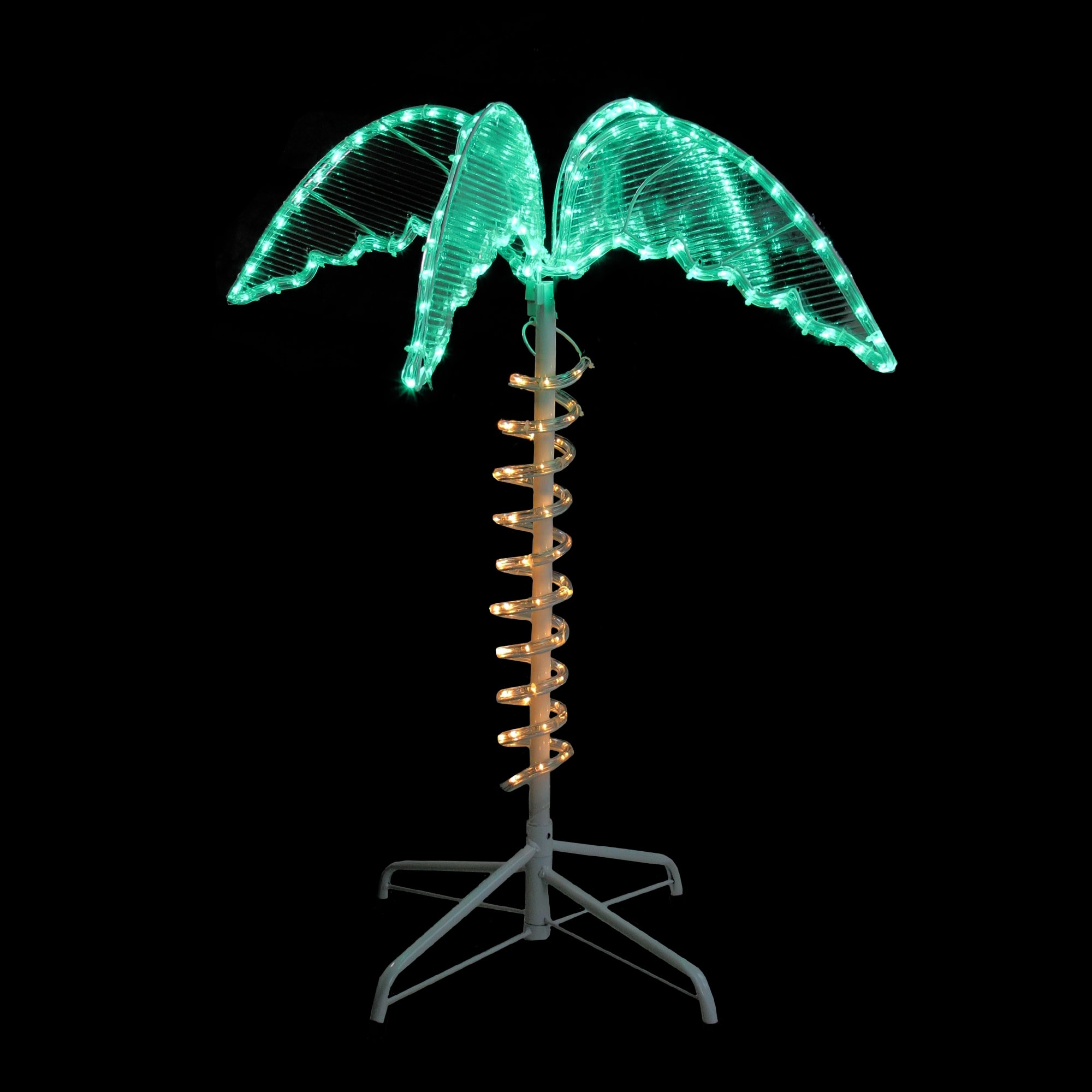 2.5' Green and Tan LED Palm Tree Rope Light Outdoor Decoration