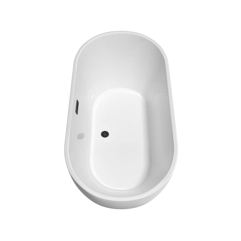 Wyndham Collection Brooklyn 60" Free Standing Acrylic Soaking Tub with