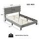 preview thumbnail 8 of 27, Queen Size Platform Bed Frame with Headboard & Wooden Slats Support for Kids Teens Adults No Box Spring, Easy Assembly
