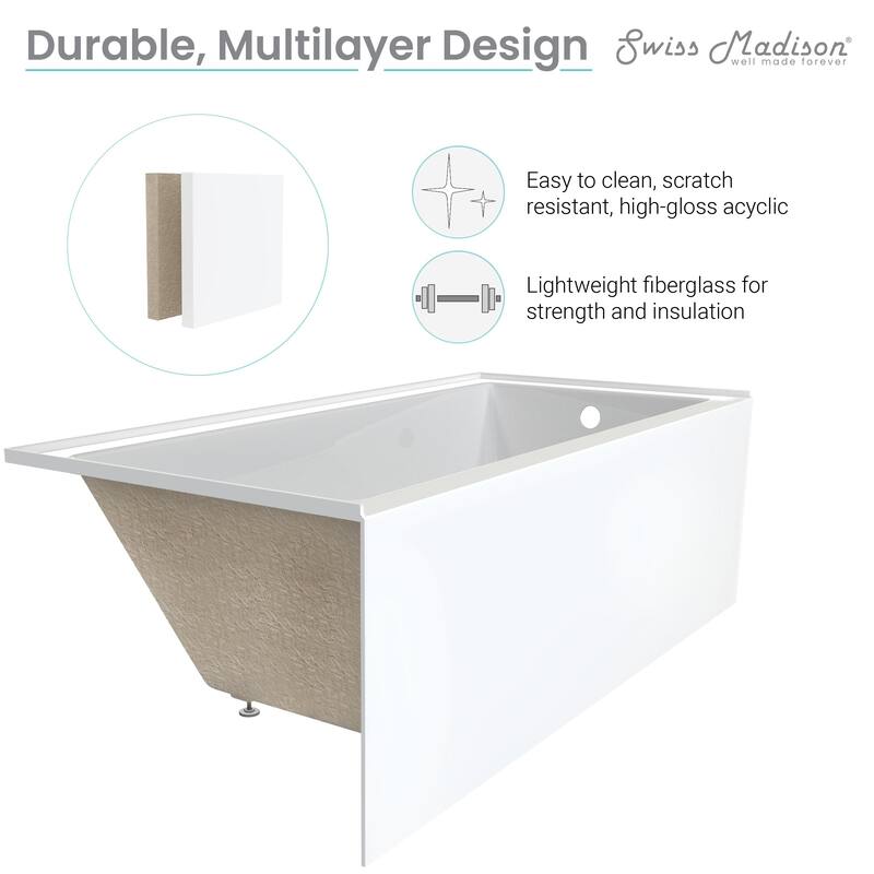 Voltaire 54" X 30" Alcove Bathtub with Apron