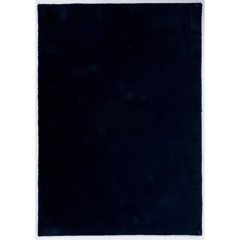 Rabbit-Collection Thick Faux-Fur Area Rug - 3'6'' X 5'6'' - Navy