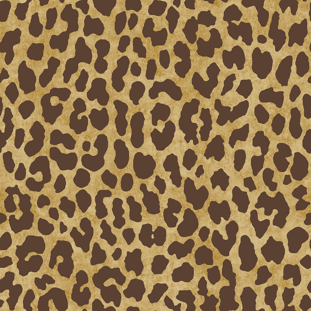 RuLeopard Brown Peel and Stick Wallpaper