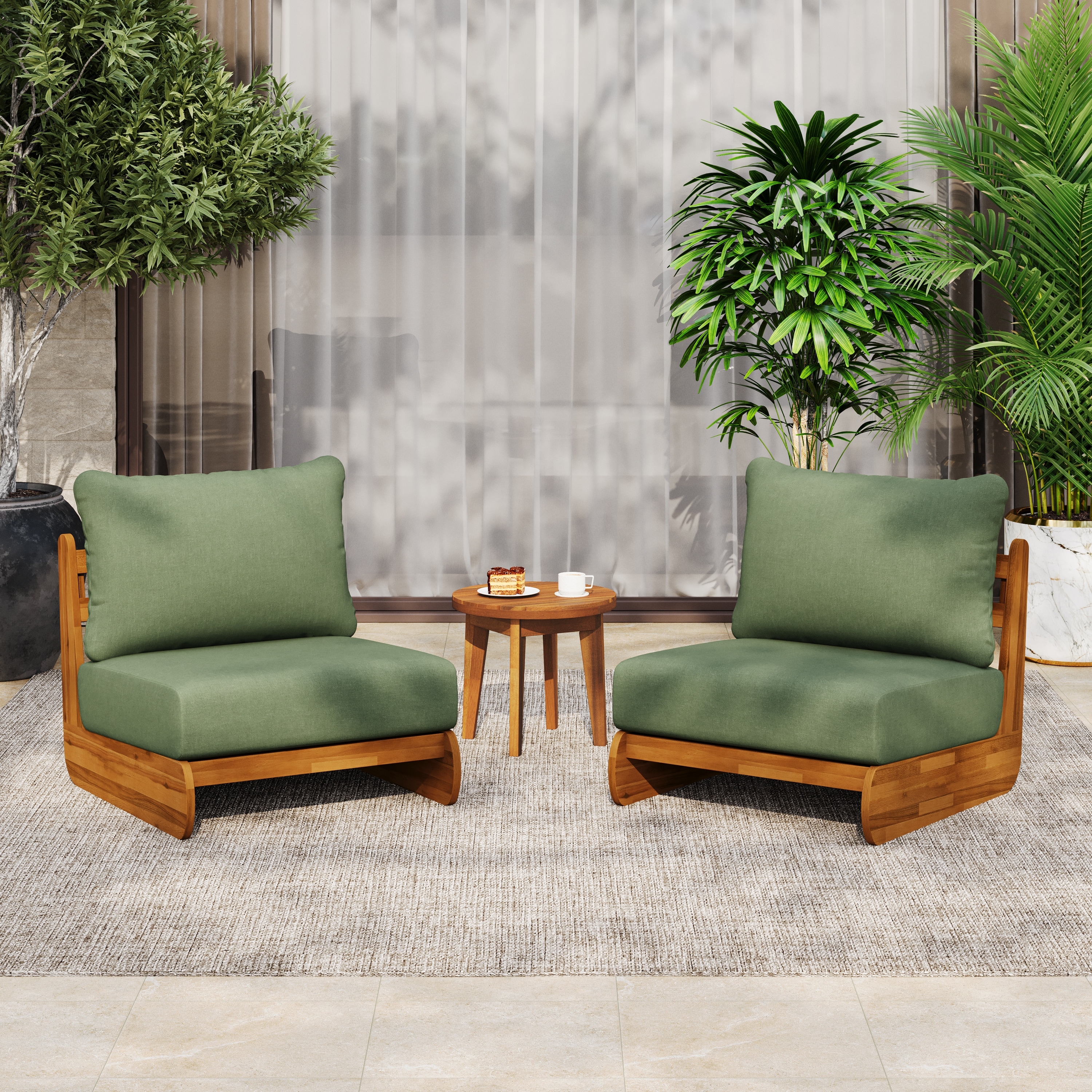 Christopher Knight Home - Thaddeus Outdoor Acacia Wood Accent Chair