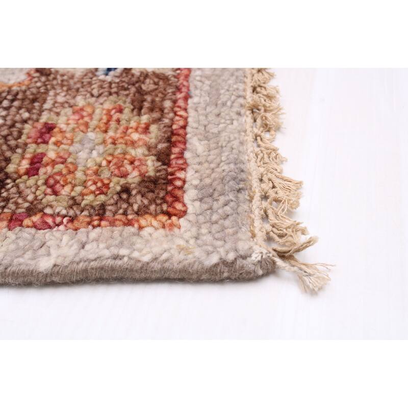 ECARPETGALLERY Hand-knotted Jules Serapi Light Grey Wool Rug - 9'1 x 11'11