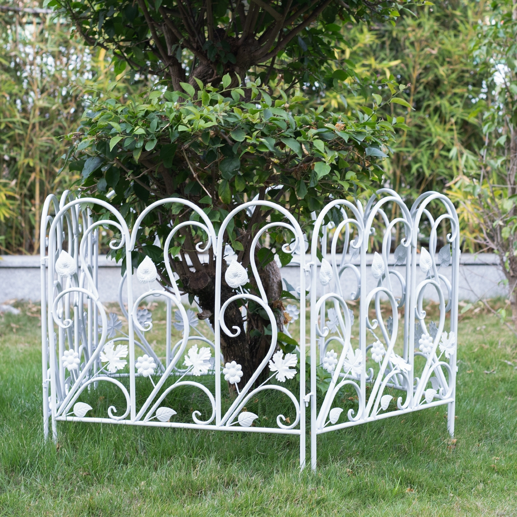 5 Pack Garden Fence Metal Fencing Panels Rustproof Border Section Fence