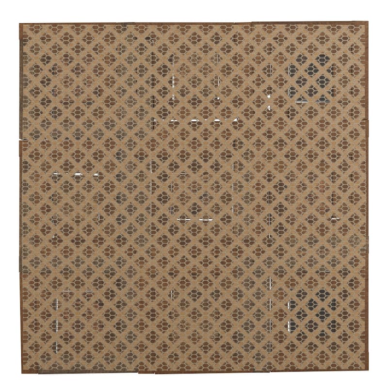 11 7/8"W x 11 7/8"H x 1/2"P Wedge Wood Mosaic Wall Tile, Old Boat Wood - 11 7/8"W x 11 7/8"H x 1/2"P