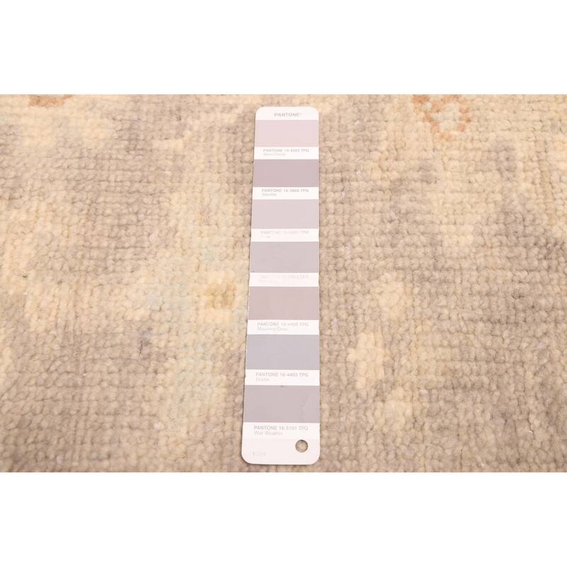 ECARPETGALLERY Hand-knotted Modern Oushak Grey Wool Rug - 7'8 x 9'10
