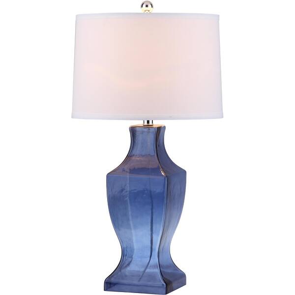 SAFAVIEH Lighting 29-inch Blue Glass Bottom Table Lamp (Set of 2) - 15 ...