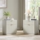 preview thumbnail 27 of 34, Fluted Nightstand Set of 2 with Charging Station, 2 Drawer End Table Solid White