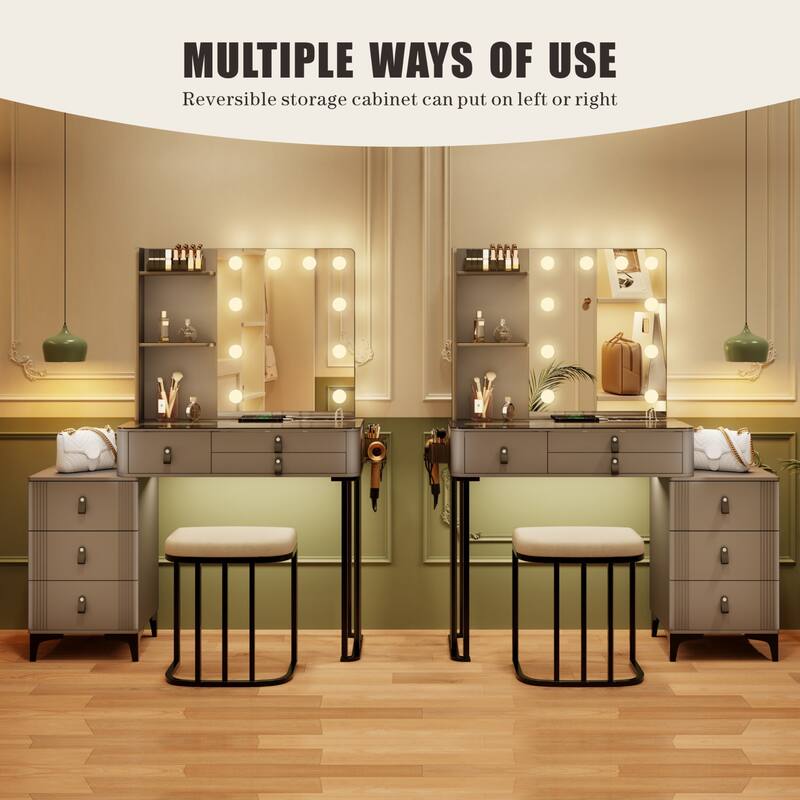 Makeup Vanity with 3 Lighting Colors