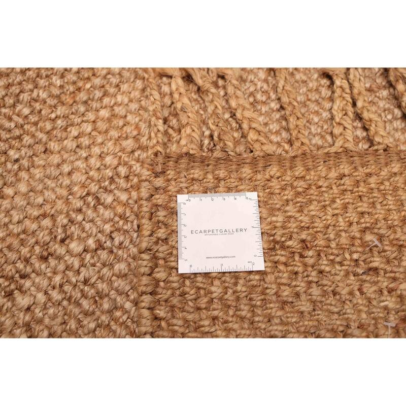ECARPETGALLERY Braided Weave Palas Denizli Tan Jute Rug - 5'4 x 7'8