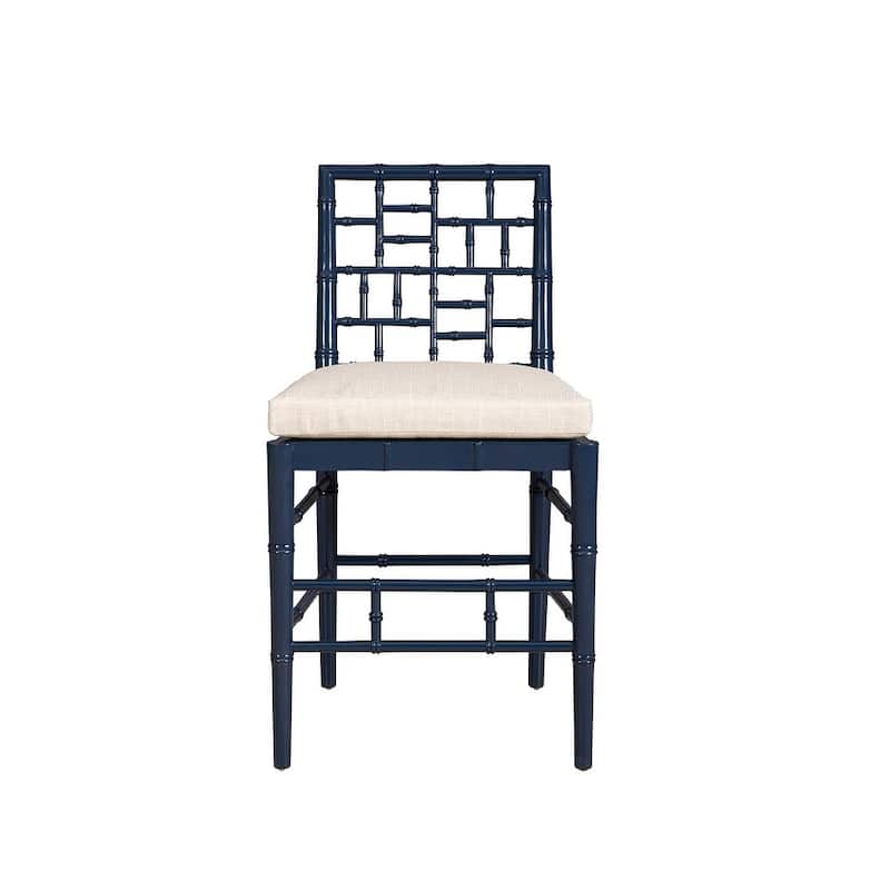 Furniture Classics Wood Hugo Counter Barstool - Navy-Blue