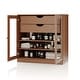 preview thumbnail 37 of 47, Palace Imports 100% Solid Wood Short Clear Glass Bathroom Storage Cabinet with 2 Drawers, 32" W x 35.75" H