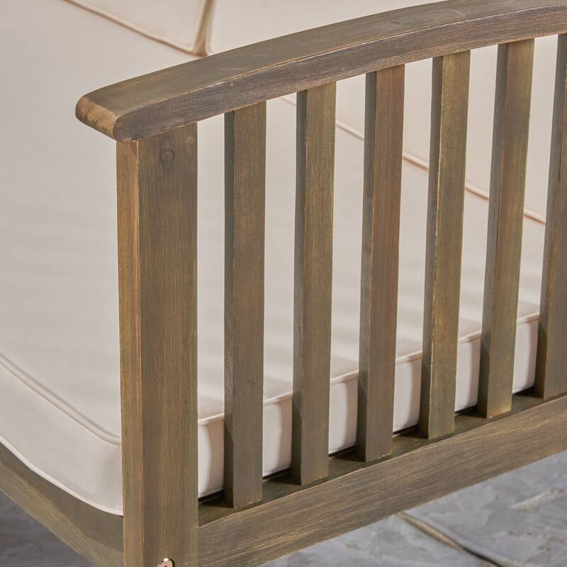 Carolina Acacia Wood Outdoor Sofa by Christopher Knight Home