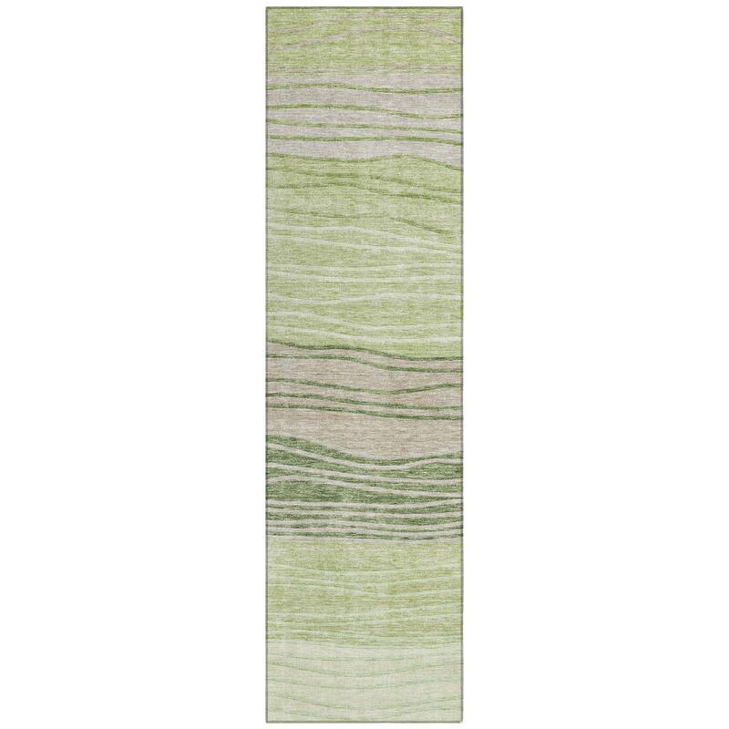 Machine Washable Indoor/ Outdoor Chantille Modern Stripes Rug