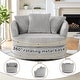 preview thumbnail 15 of 74, UIXE Oversize 43" Plush Corduroy Swivel Barrel Chair Comfy Accent Chair For Living Room