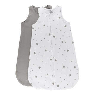 Ely's & Co. Baby Wearable Blanket Sleep Sack - Grey Stars - 2 Pack