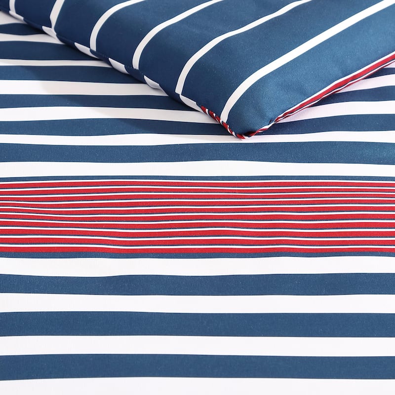 Nautica Kennedy Stripe Navy Reversible Comforter Set