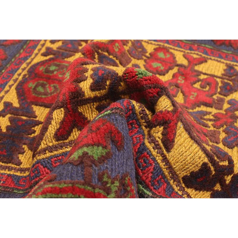 ECARPETGALLERY Hand-knotted Teimani Gold Wool Rug - 2'9 x 4'4