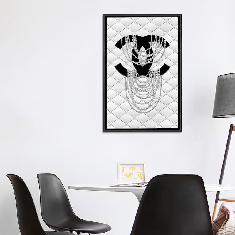 iCanvas "Quilt Pearls" by Martina Pavlova Framed