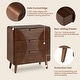 preview thumbnail 15 of 40, COSIEST Modern Brown Nightstand with Drawers
