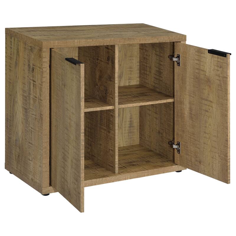 Pepita 2-Door Engineered Wood Accent Cabinet With Adjustable Shelves Mango Brown