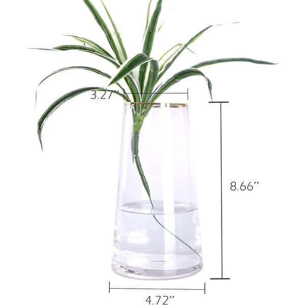 Clear Glass Vase for Table Centerpieces Modern Glass Bottles Bed Bath