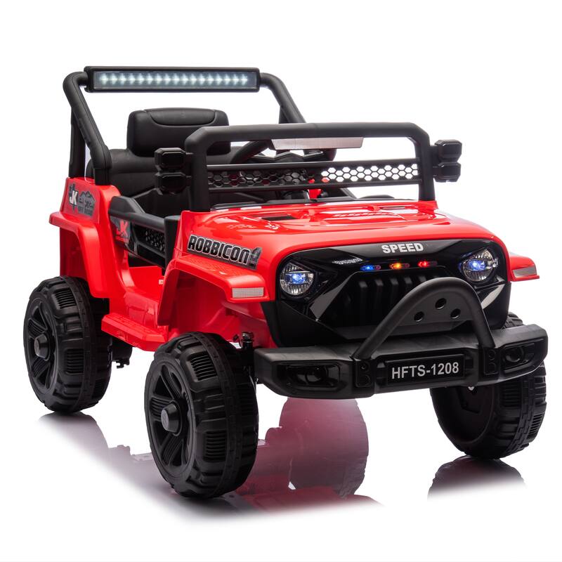 Kids Ride-On Electric Truck 12V with Remote & Learning Features - Xmas Gift - Red