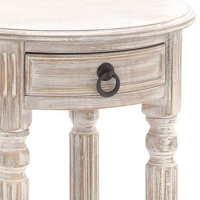 Light Brown Wood Farmhouse Accent Table