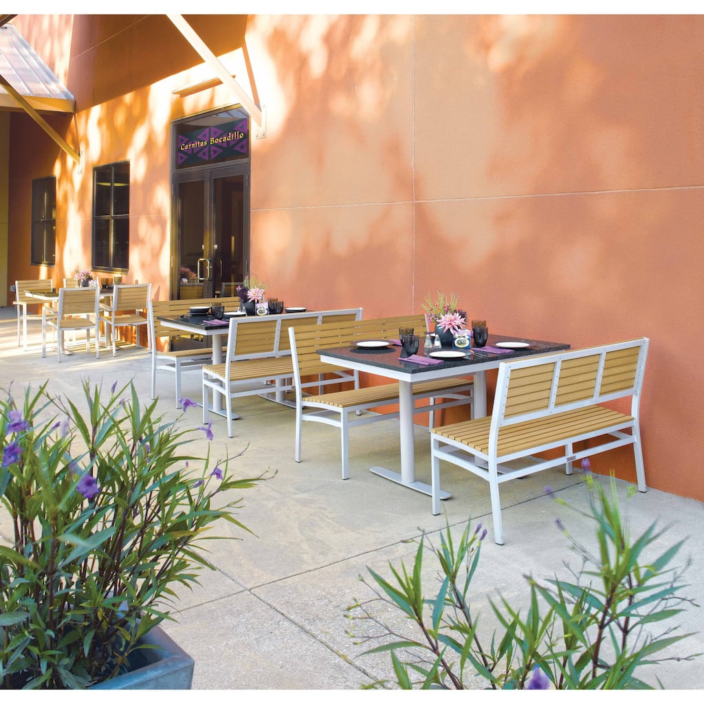 Oxford Garden Travira 48-inch Stacking Natural Tekwood Bench Frame