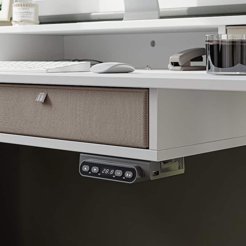 FEZIBO/Home Office Furniture/Wood/Standing Desk With 4 Drawers/Desks
