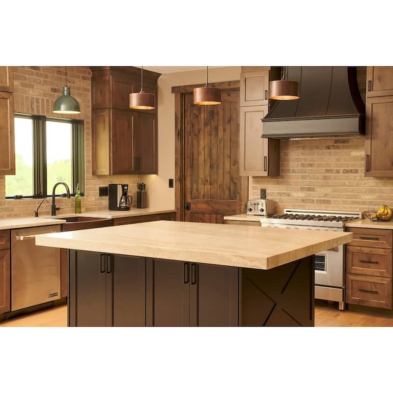 Hammered Copper 8-in Round Cylinder Pendant Light Shade in Oil Rubbed Bronze (SH-L900DB)