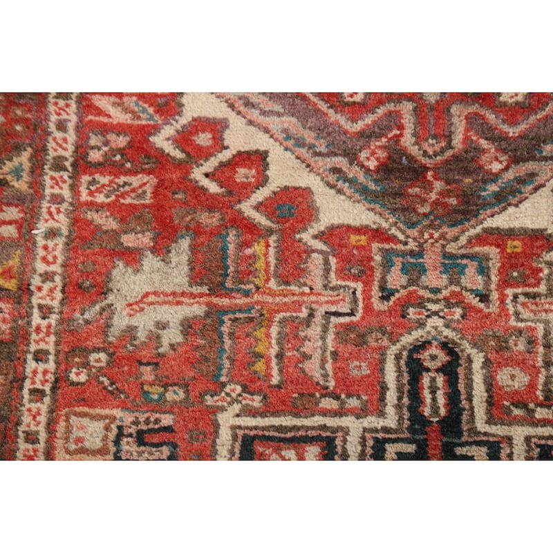 Tribal Geometric Gharajeh Persian Runner Rug Handmade Wool Carpet - 2'9"x 11'1"