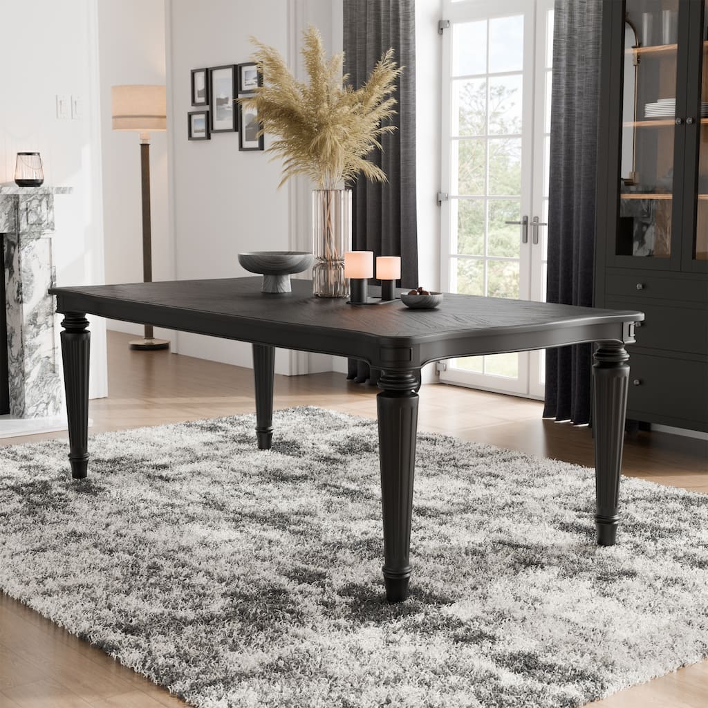 Furniture of America Seabliss Glam 84-inch Solid Wood Dining Table