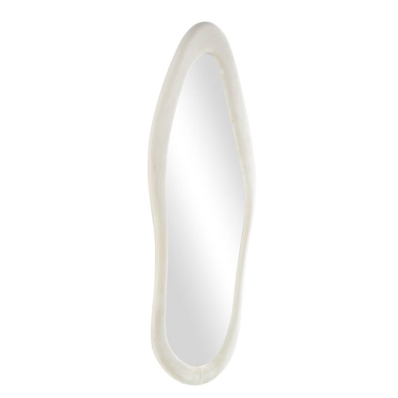 Velvet Abstract Wavy Wall Mirror - Black or White - Roche River Decor