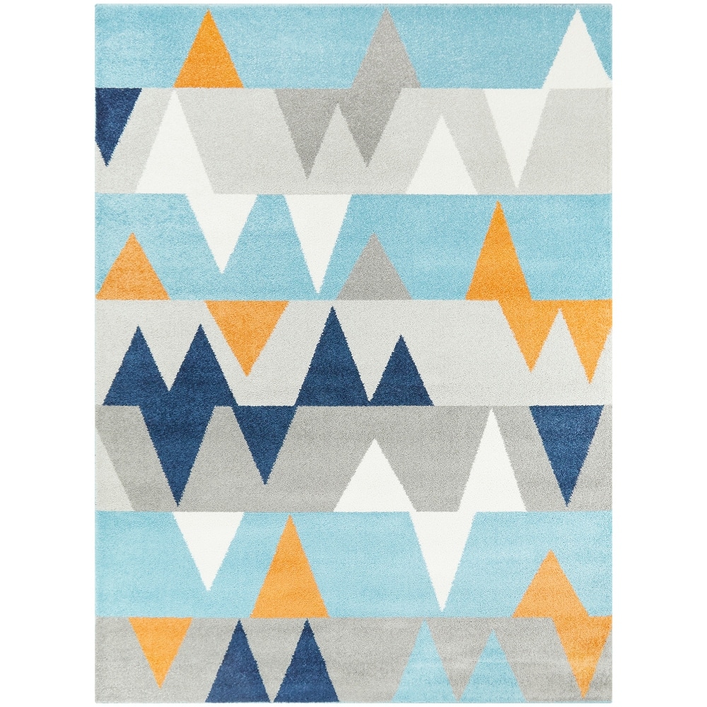 Modern Multicolor Geometric Contemporary Area Rug