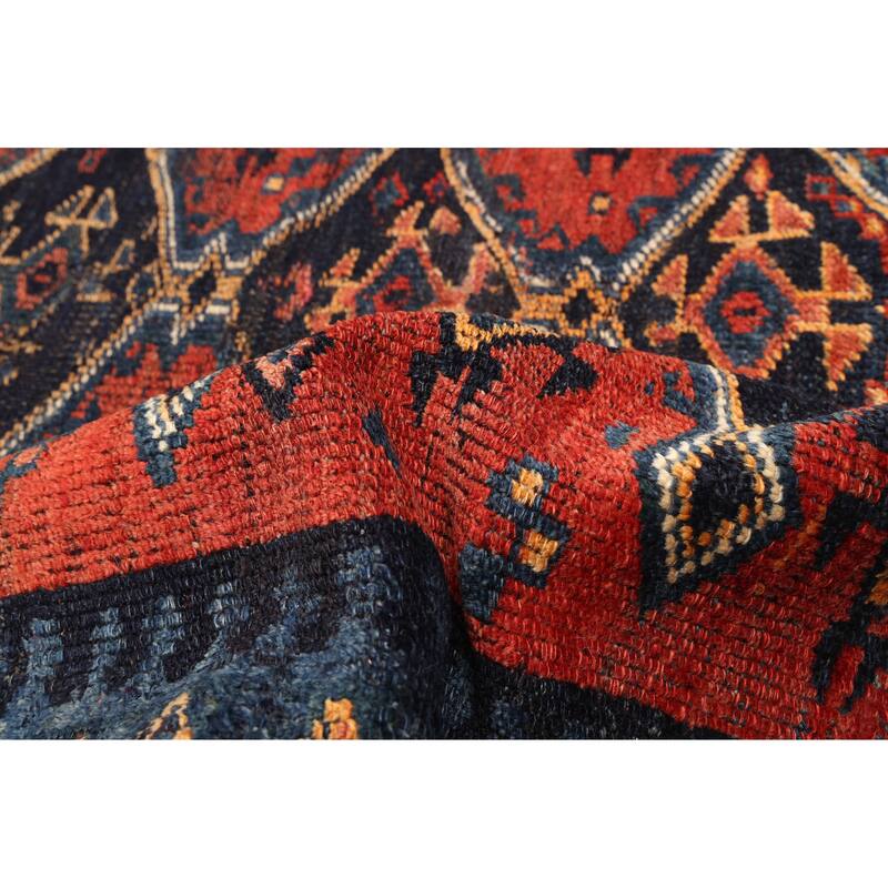 ECARPETGALLERY Hand-knotted Melis Vintage Red Wool Rug - 4'3 x 6'8