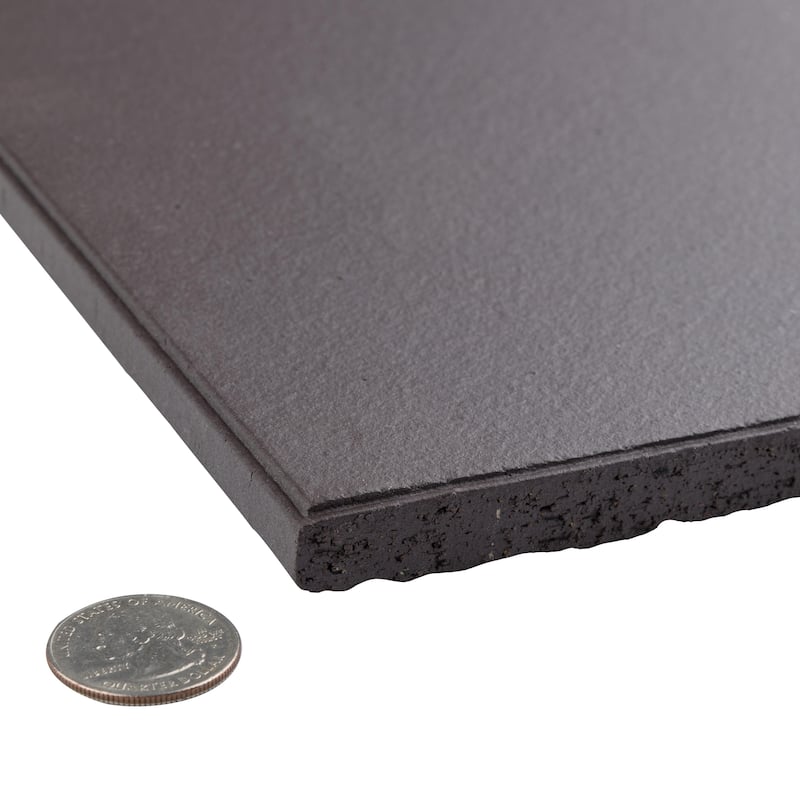 Merola Tile Quarry Black 7-3/4" x 7-3/4" Ceramic Floor and Wall Tile