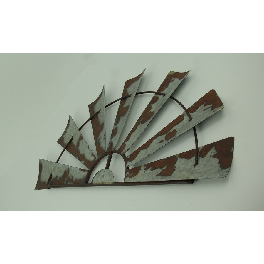 Shop 24 Inch Rusty Weathered Metal Half Windmill Farmhouse Wall